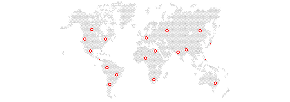 Map with top datacenter proxy locations